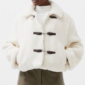 French Connection Alex Faux Shearling Teddy Jacket